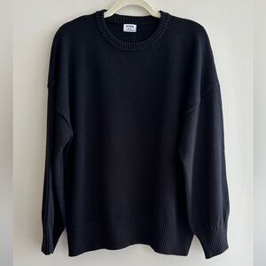 Cotton On Lux Crew Pullover Sweater, Black, Size Medium, NWT